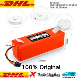 Batería de repuesto de aspiradora robótica de BRR-2P4S-5200S 100% Original para Xiaomi Roborock S55 S60 S65 S50 S51 S5 MAX S6 piezas