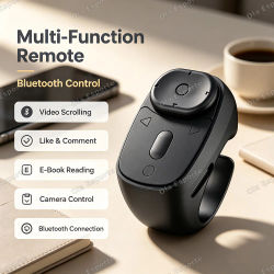 Nuevo Control Remoto Inalámbrico Bluetooth con Anillo para Dedo, para Selfies, Videos, Navegación Automática y Ajuste de Enfoque