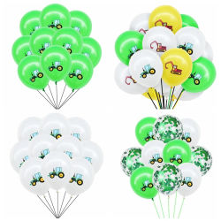 10/30 Uds. Tractor de construcción tema excavadora globos de látex camión vehículo Baby Shower niños suministros de fiesta de cumpleaños