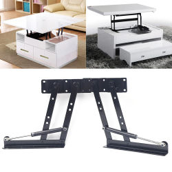 Soporte de elevación para mesa de café de 3 mm de grosor, bisagra de mesa elevable con capacidad de carga de 100 lb, soporte neumático de acero Q235, herrajes para gabinetes de muebles del hogar