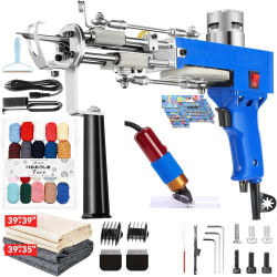 Juego de pistola eléctrica para Tufting 2 en 1 con tela, recortador de alfombras, pistola para tejer Tufting, máquina para tejer alfombras flocadas
