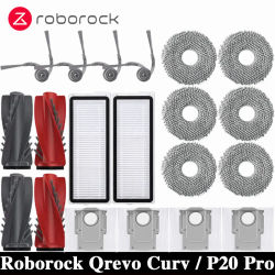 Roborock Qrevo Curv-accesorios para Robot aspirador, cepillo lateral de rodillo principal, filtro Hepa, paño de mopa, bolsa de polvo, piezas de repuesto