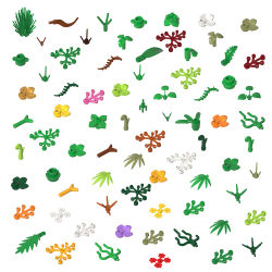 30 Uds plantas 37695 hojas de árbol piezas de tallo 2417 pétalos de flores modelo MOC escena de jardín de la selva 32607 24866 3741 juegos DIY bloques de juguete
