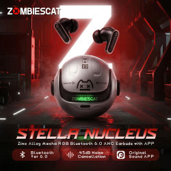 Auriculares Zombies Cat B26 Alloy Mecha ANC - Cancelación Activa de Ruido de -45dB, Bluetooth 6.0, Auriculares con Traducción por IA y APP