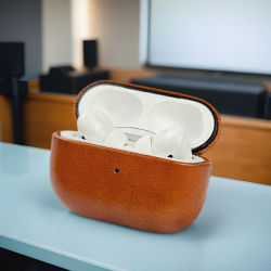 Funda protectora de cuero para auriculares AirPods Pro3, funda para auriculares de cubierta completa AirPods pro/pro2/4/3/2