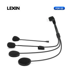 Accesorios para auriculares Lexin para casco Bluetooth Lexin G2, interfono, conector para auriculares y juego de soporte de montaje