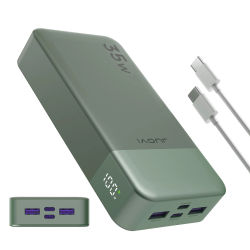 JUOVI Powerbank 20000mAh, Cargador Portátil de 35W, Batería Externa para Teléfono con Pantalla LED, PD3.0 QC4.0, para iPhone 17