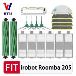 Repuestos para Aspiradora iRobot Roomba 205 DustCompactor Vac / Combo: Cepillo Principal, Cepillo Lateral, Filtro HEPA, Paño de Limpieza, Bolsa para Polvo