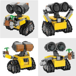 Mini Robot Clásico de Película, Bloques de Construcción MOC, Modelo de Ladrillos DIY, Kits de Juguetes Creativos para Niños, Regalos para Niños y Adultos