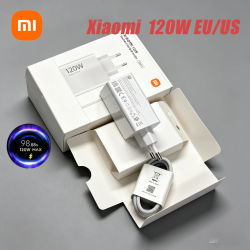 Cargador Xiaomi de 120W con Carga Turbo, Adaptador EU/US, Cable USB Tipo C de 1M y 6A para Poco X5, X4, F5 Pro, Mi 13, 12, 11 Lite, Mix Fold