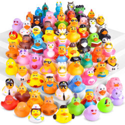 10/20/40/80PCS Patitos de Goma a Granel Surtidos, Patitos para el Baño, Pequeños Patitos de Goma para Bebés y Niños Pequeños, Juguetes Flotantes para el Baño