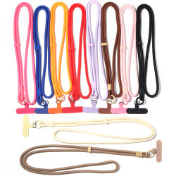 1 unidad de cordón universal largo para teléfono, cuerda ajustable para colgar al cuello, cuerda cruzada con clip de conexión para funda de teléfono, accesorios para teléfono