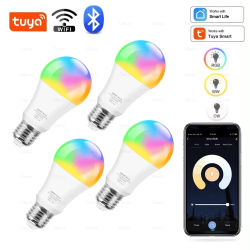 Bombilla Led inteligente Tuya Wifi/Bluetooth, lámpara Led Alexa E27 RGB 110V 220V, lámparas inteligentes para asistente de Google Smart Life