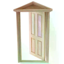 Accesorios de Muebles de Madera para Casa de Muñecas en Miniatura 1:12 de Alta Calidad, Simulación DIY, Puerta de Campanario