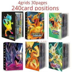 Álbum para Tarjetas Pokémon, 240 Piezas, Nuevo Modelo Creativo, Carpeta para Coleccionar Tarjetas