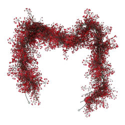 Guirnalda de plantas colgantes artificiales de 1,8 m, helechos rojos de plástico, planta de hiedra falsa para Navidad, hogar, mesa de boda, fiesta, decoración de jardín