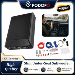 Subwoofer Activo Podofo de 1000W, Delgado, para Debajo del Asiento, para Auto y Camioneta, con Kit de Amplificador, Altavoz, Bajos, Sonido, Audio, Amplificador para Auto, Subwoofers, Altavoz para Auto