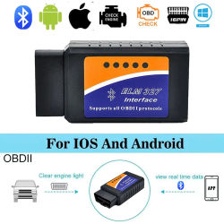 Escáner ELM327 V2.1 OBD2, herramienta de diagnóstico de coche Bluetooth para lector de código Android/IOS, Detector de fallos automotrices