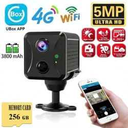Cámara CCTV Mejorada de 5MP, 4G SIM, WiFi, Doble Uso, Vigilancia Doméstica, Cámara IP, Detección PIR, Audio Bidireccional, Mini Monitor de Seguridad para Bebés