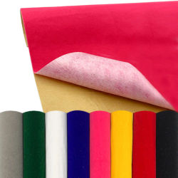 Hojas de terciopelo adhesivas de tela con pegamento adhesivo en la parte posterior para manualidades, joyería, revestimiento, almohadillas protectoras para muebles, resistentes al agua, bricolaje