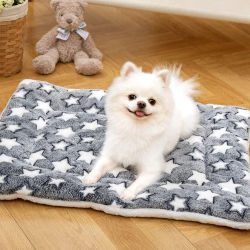 Estera para dormir de invierno de franela para mascotas, multimodelo, perrera, manta, estera cálida para mascotas, adecuada para mascotas grandes, medianas y pequeñas