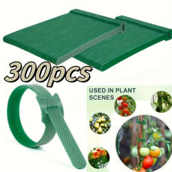 100/200/300 PCS Lazos de Velcro Reutilizables de 6 Pulgadas para Jardín, Lazos Multifuncionales Ajustables para Sujetar Plantas