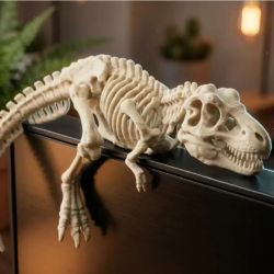 Figuras decorativas de Tiranosaurio Rex durmiendo para monitor, miniaturas de dinosaurios perezosos impresas en 3D para escritorio/monitor/estantería, decoración de dinosaurios jurásicos.
