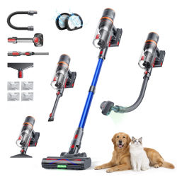 Aspiradora inalámbrica BUTURE VC200 de 600 W y 65 kPa de potencia de succión. Electrodoméstico inteligente de mano para el hogar. Batería extraíble. Cepillo para eliminar ácaros.