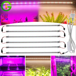 Luz LED de cultivo AC220V, barra de luz LED para plantas de 75leds, lámpara Phyto de espectro completo para plantas de interior, sistema hidropónico de flores