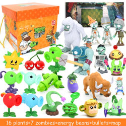Plantas genuinas vs. Zombies juguete versión luminosa juguete completo conjunto grande juguete catapulta para niños regalo de cumpleaños juguete para niños tirador de guisante