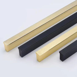 Negro dorado tiradores para armarios y cajones Tiradores cocina dorados Aleación de zinc armarios tiradores Zapateros tiradores TV furniture Pomos y tiradores para cajones Armario tiradores Mubles de
