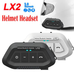 Auriculares Bluetooth para casco de motocicleta, inalámbricos, llamada con manos libres, reproductor de música estéreo, reducción de ruido, auriculares para Moto con micrófono