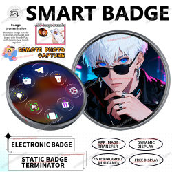 Nuevo Pin Digital Inteligente con Pantalla Dinámica HD, Pin Bluetooth con Diseño de Anime, Control por Aplicación para Fotos y Animaciones, Pines Inteligentes