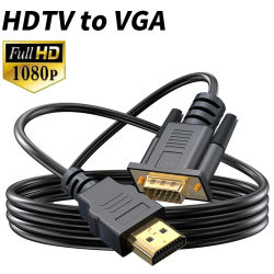 Adaptador convertidor de Cable HD 1080P Compatible con HDMI a VGA para ordenador portátil proyector Monitor portátil PC TV Displayer XBox PS4