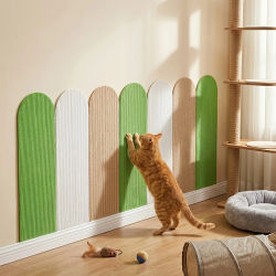 4 piezas de alfombrillas rascadoras autoadhesivas para gatos, recortables, resistentes al desgaste, sin pelusa, de tela suave, protectoras para sofá, pared y muebles, con fuerte adherencia