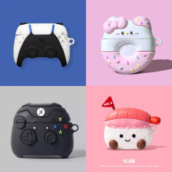 Funda de auriculares 3D para AirPods 4 2024, funda para controlador de juego de aguacate para AirPods Pro 2, funda de carga para auriculares para AirPods 3