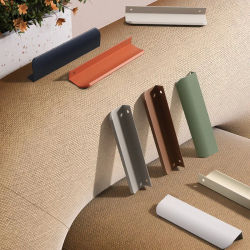 Manija Invisible para armario, minimalista, moderno, minimalista, puerta de gabinete, cajón, armario gris Cachemira, herrajes para muebles, manija pequeña