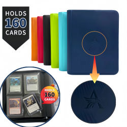 Carpeta para Tarjetas TopLoader de 4 Bolsillos (160 Tarjetas) – Negra/ Almacenamiento de Alta Resistencia para Tarjetas TCG y Deportivas. El sueño del coleccionista