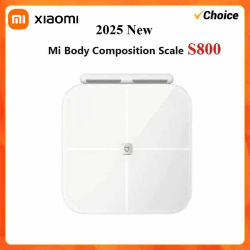 Nwe Xiaomi Mijia báscula inteligente S800 báscula de grasa corporal de 8 electrodos doble frecuencia BIA Bluetooth vidrio templado Compatible con la aplicación Mijia