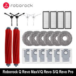 Para Roborock Q Revo MaxV/Q Revo S/Q Revo Pro Robot aspirador accesorio bolsa de polvo Cepillo Lateral principal paños de filtro Hepa de repuesto