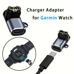 Adaptador de Cargador Tipo C a 4 Pines para Relojes Garmin Fenix 7/6/5/6X/5X/Venu 2 Plus