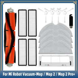 Compatible con Xiaomi Mi Robot aspirador/Mop 2 / Mijia 1C 2C XMSTJQR2C, repuestos, Cepillo Lateral principal, cubierta de trapo de filtro Hepa