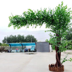 Árbol Artificial de Banyan, Planta Verde para Decoración de Interiores, Sala de Estar, Diseño de Simulación de Árbol Falso