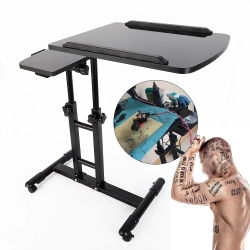 Estación de tatuaje ajustable, bandeja rodante de mesa, estación de trabajo de tatuaje para estudio de tatuaje, salón de belleza, tienda médica, muebles de salón