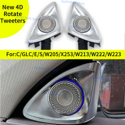 Altavoz Tweeter giratorio 4D, 64 colores, luz ambiental para Mercedes Benz C Glc S E Class W205 W213 W222 X253 W223 W206, bocina 4d para coche