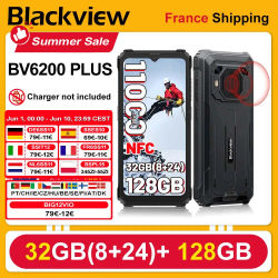 BLACKVIEW BV6200 Plus [Sin cargador UE] Smartphone Rugerizado 32GB(8+24) + 128GB 11000mAh Android 15 Teléfono móvil 6.56'' 90Hz NFC