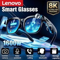 Gafas Inteligentes Lenovo 2027 con Bluetooth, Traducción por IA, Grabación, Escucha de Música, Gafas de Sol Inteligentes para Hombre y Mujer, Regalo