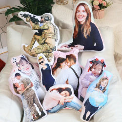 Foto personalizada DIY cojín humanoide almohada de pareja almohada de novio relleno personalizado padre foto de tamaño real cojín regalo