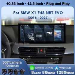 Para BMW X1 X2 F48 F49 2016 - 2022 NBT EVO 12,3 pulgadas Android 14 QLEDTouch pantalla Radio de coche Multimedia GPS CarPlay monitores reproductor