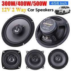 Altavoces para coche de 4/5/6 pulgadas, 12V, 2 vías, frecuencia completa, altavoz Coaxial HiFi para coche, 4 ohmios, 300W/400W/500W, Audio, música, estéreo, Subwoofer